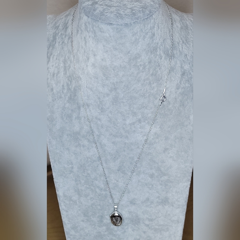 Sterling Silver Butterfly Locket With Sterling Silver Chain - Picture 7 of 11